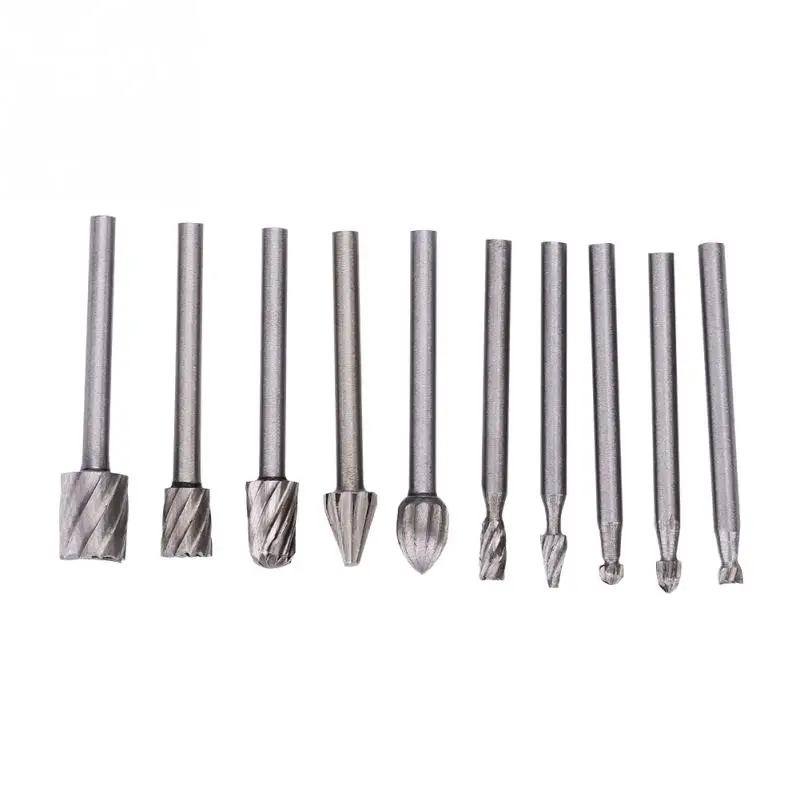 10 шт./компл. набор инструментов для резьбы по дереву из высокой стали 3 мм Круглый