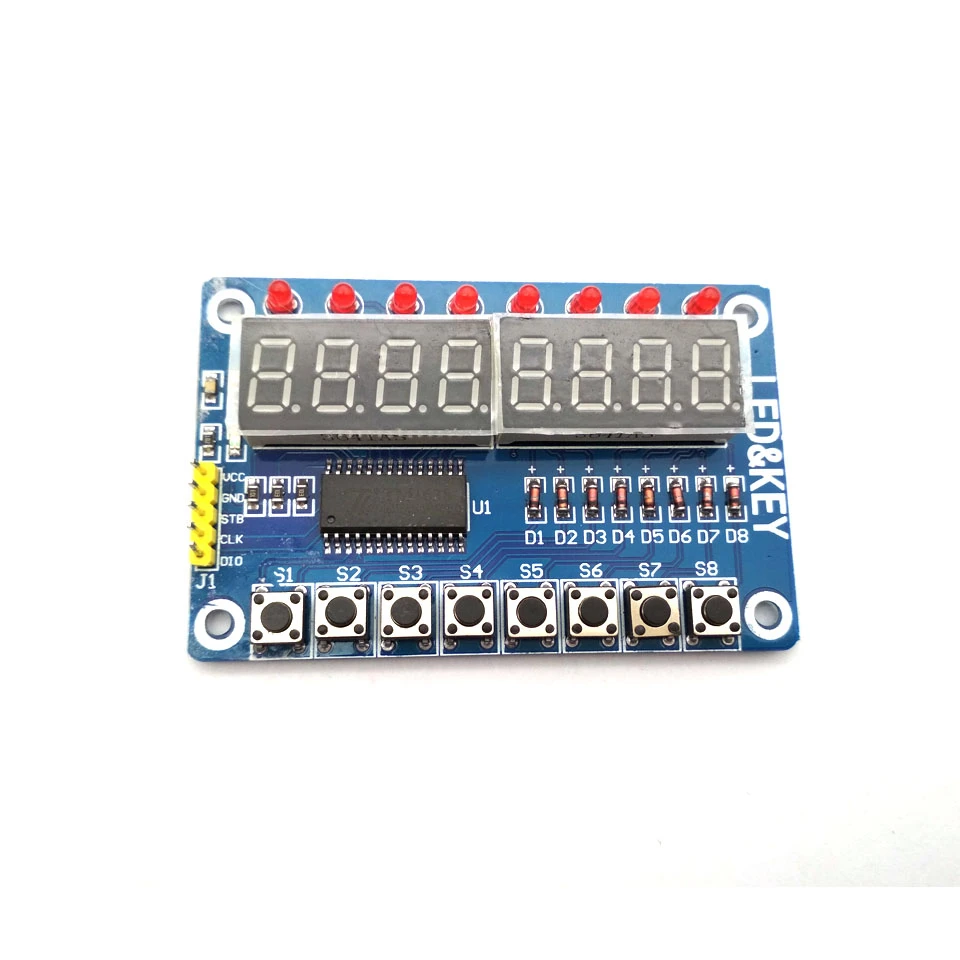Модуль TM1638 ключ дисплея для AVR Arduino новая 8 битная светодиодный вая Светодиодная
