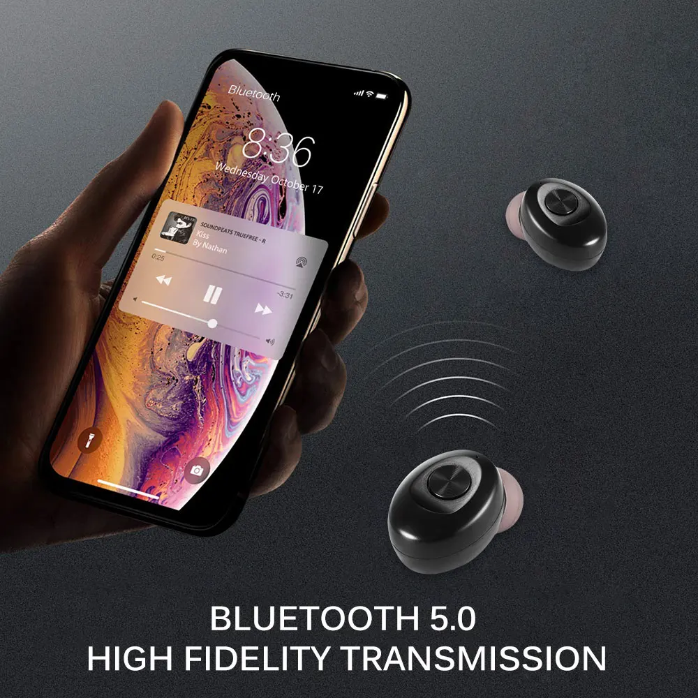 Миниатюрные беспроводные наушники Bluetooth невидимые стерео вкладыши гарнитура с