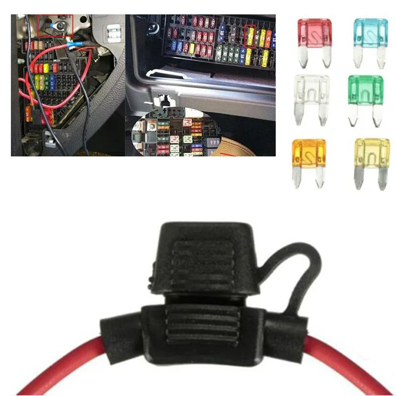 2017 Car Blade Fuse Holder 12V In-line For 5A 10A 15A 20A 25A Fuses | Автомобили и мотоциклы