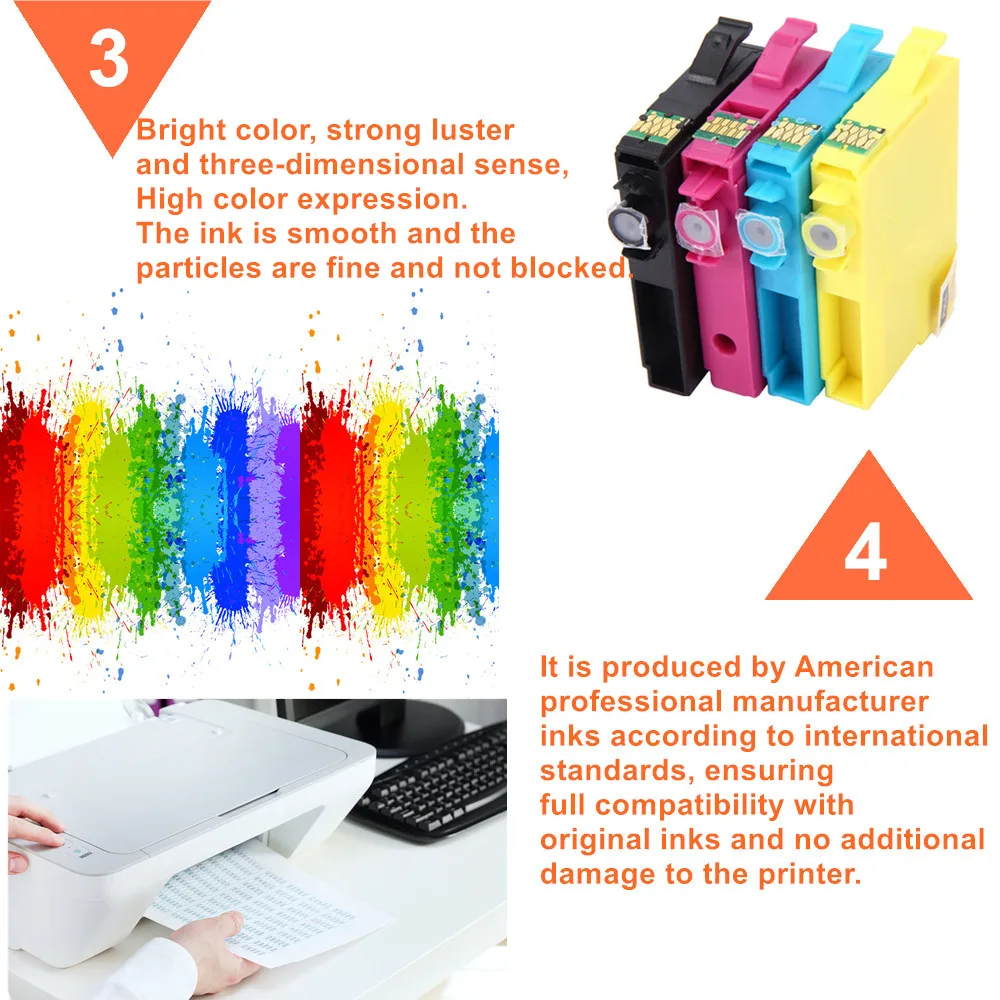 ColorInk 4 пакета 364XL совместимая замена чернильных картриджей для HP 364 xl Deskjet 3070A 5510 6510