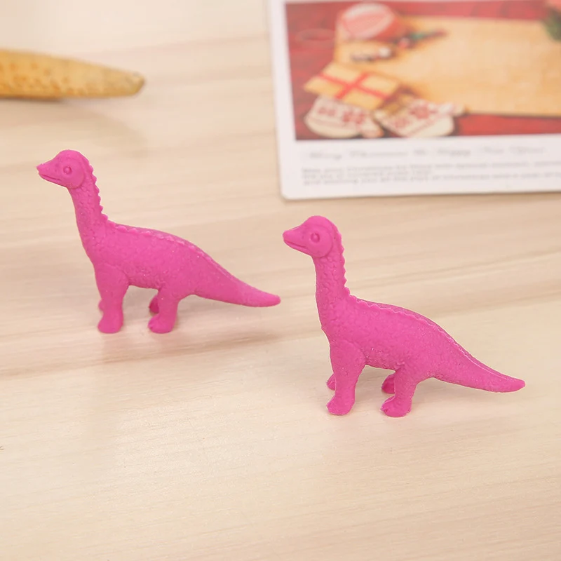 2 шт./партия нашивки милых динозавров ластик чистый цвет животных резиновые