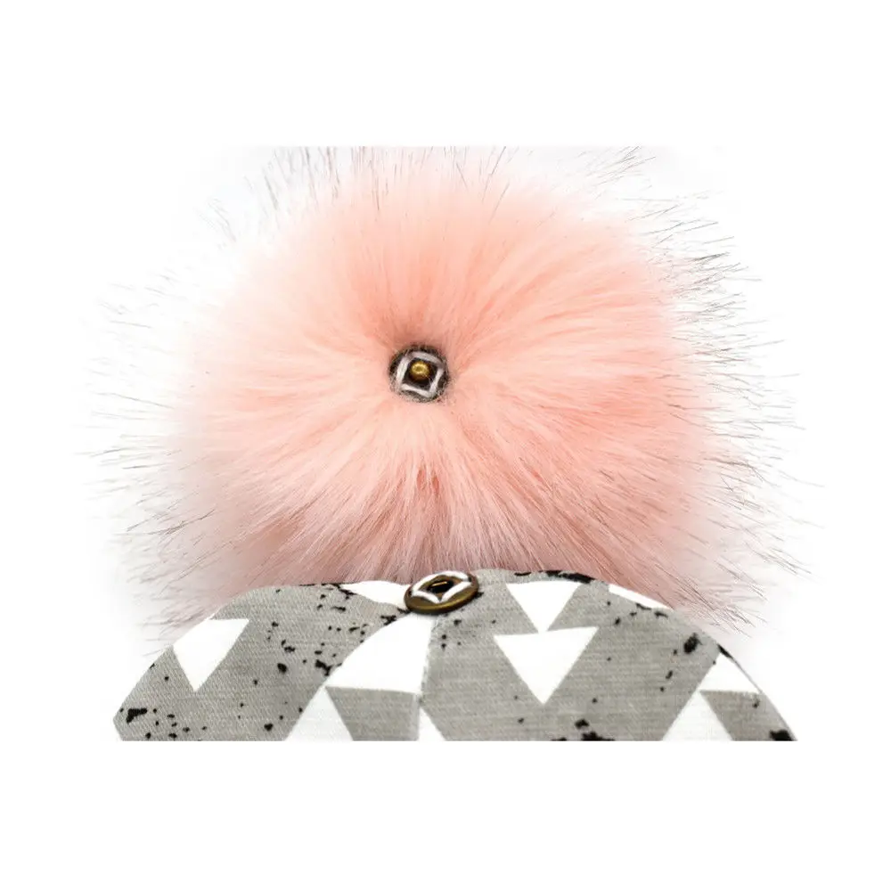 2018 Brand New Infant Newborn Cartoon Kids Baby Unisex Warm Winter Knit Beanie Real Fur Pom Bobble Hat Furry Ball Cap Gift 6M-3T | Детская