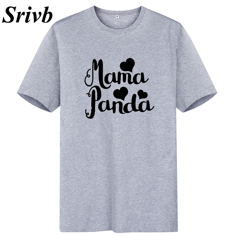 Женская хлопковая Футболка с принтом Srivb Mama Panda Повседневная футболка большого
