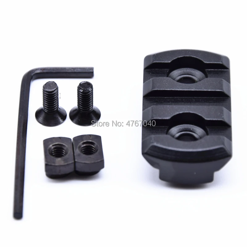 3slot Black MLOK Rail Section AR15 M4 M16 M lok Handguard 20 мм Picatinny Adapter Tactical Ultrathin rail base|Аксессуары для