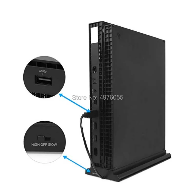 Вертикальная вертикальная подставка для XBOX ONE X с охлаждающим вентилятором