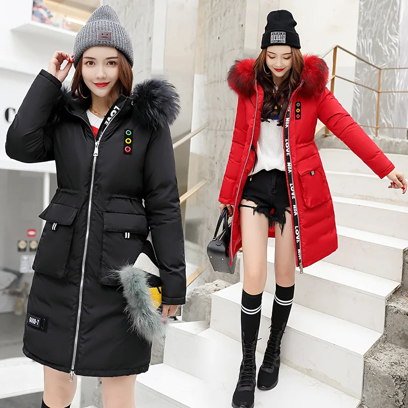 

2019 Limited Winter New Women's Korean Self-cultivation Long Fund Thickening Heavy Seta Lead Cotton-padded Jacket Loose Coat