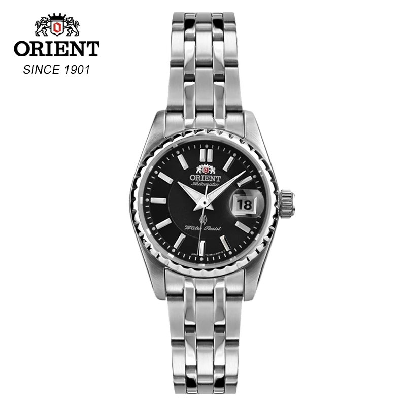 Часы женские механические Водонепроницаемые 3 бар с календарем и ремешком из