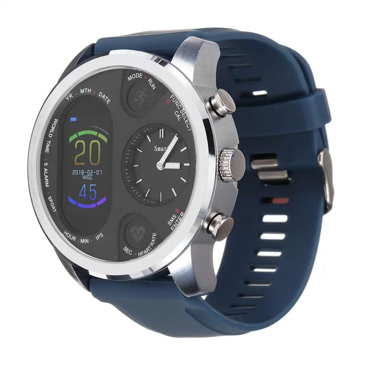 TI3 Smart Watch 0.96&quot OLED Dynamic Color Screen 5ATM Waterproof Heart Rate Blood Pressure Monitor Pedometer Fitness | Электроника