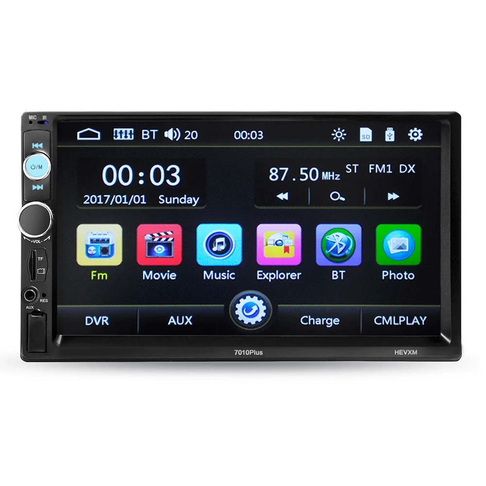 Автомагнитола 7010B Plus 7 &quot 2 din сенсорный экран bluetooth usb mp5 multimidio player Mirror Link камера