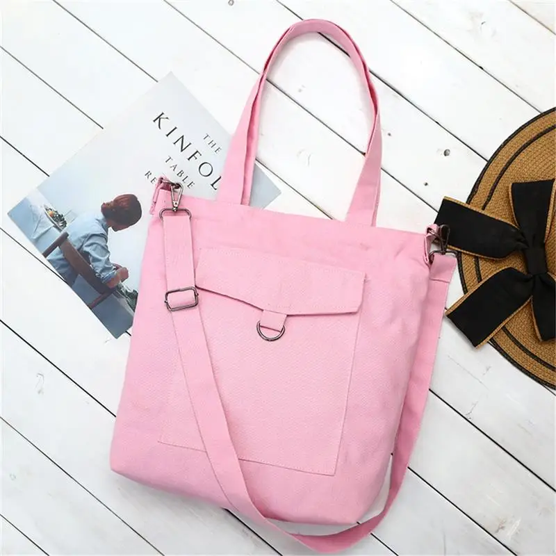 

Simple Cheap Canvas Shopping Handbag For Girls Teenagers Casual Large Capacity Women Crossbody Shoulder Bags Female Tote