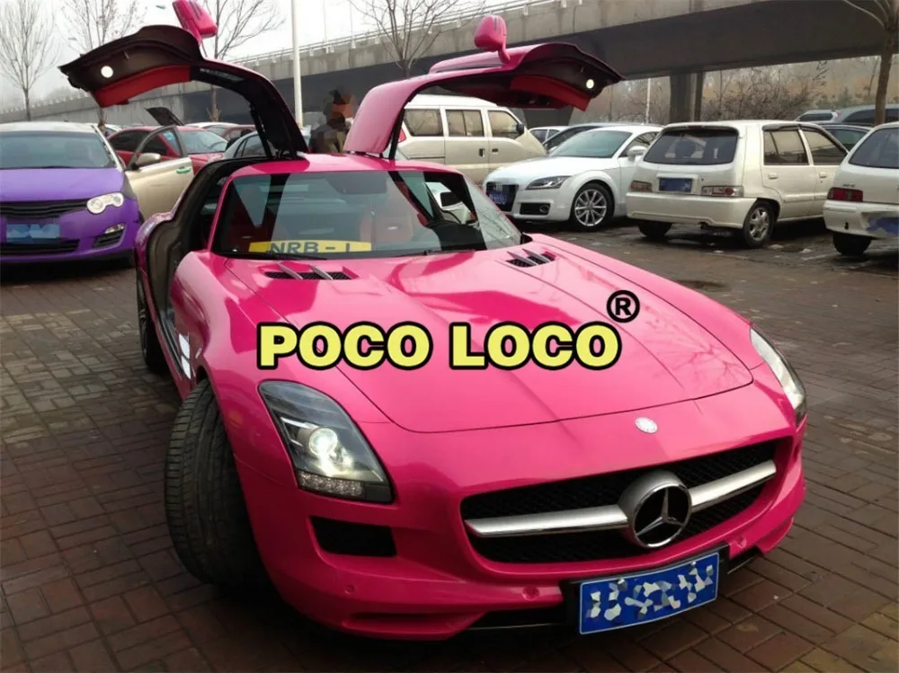 

Rose Pink Glossy Metallic Vinyl Sticker For Wrapping Cars, Motorcycles, Boats, Airplanes, Interior Or Exterior Applications.