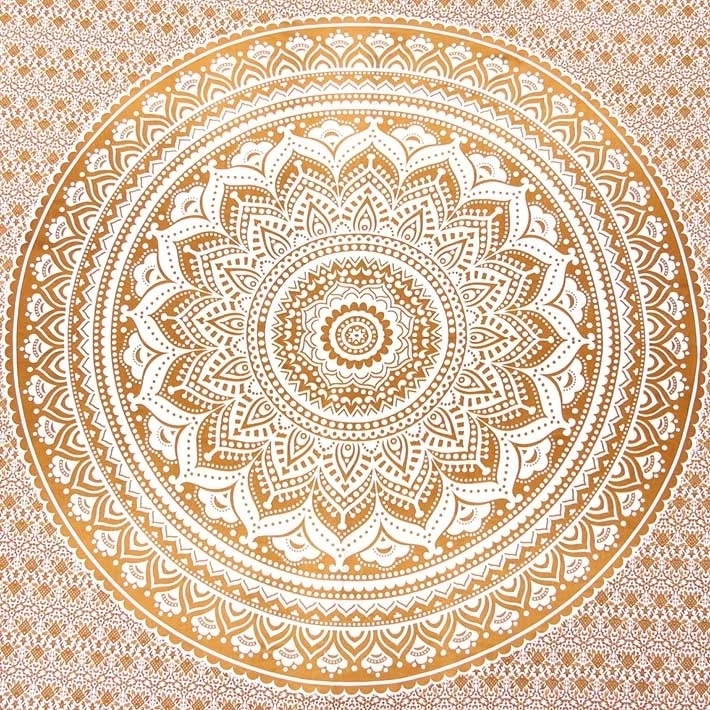 Indian Queen Size Ombre Mandala Pattern Handmade Bedspread Tapestry | Дом и сад