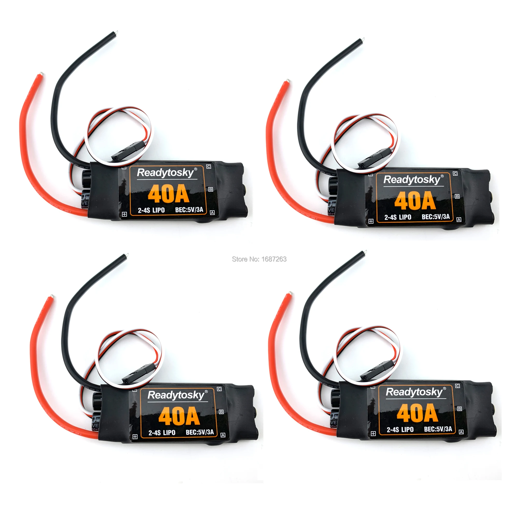 4 шт./лот 40A ESC OPTO 2 4S бесщеточный электронный регулятор скорости для F450 S500 ZD550 RC