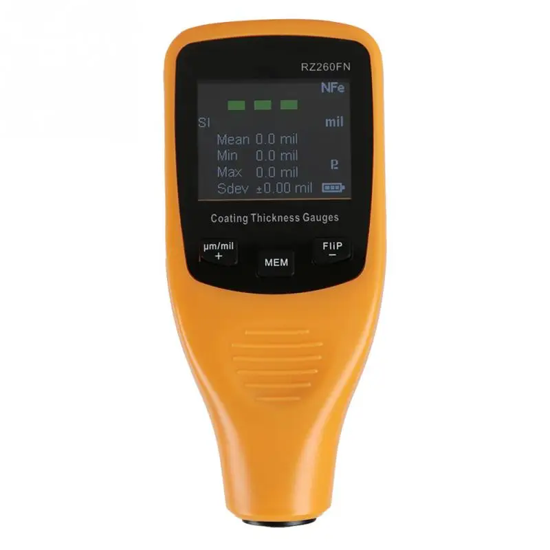 1 компл. Тестер толщины краски RZ260FN миниатюрный измеритель лакокрасочного