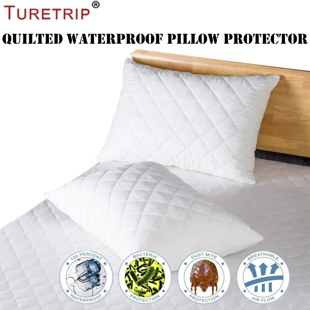 Turetrip толстые стеганые наволочки мягкая подушка защита на молнии набор из 2