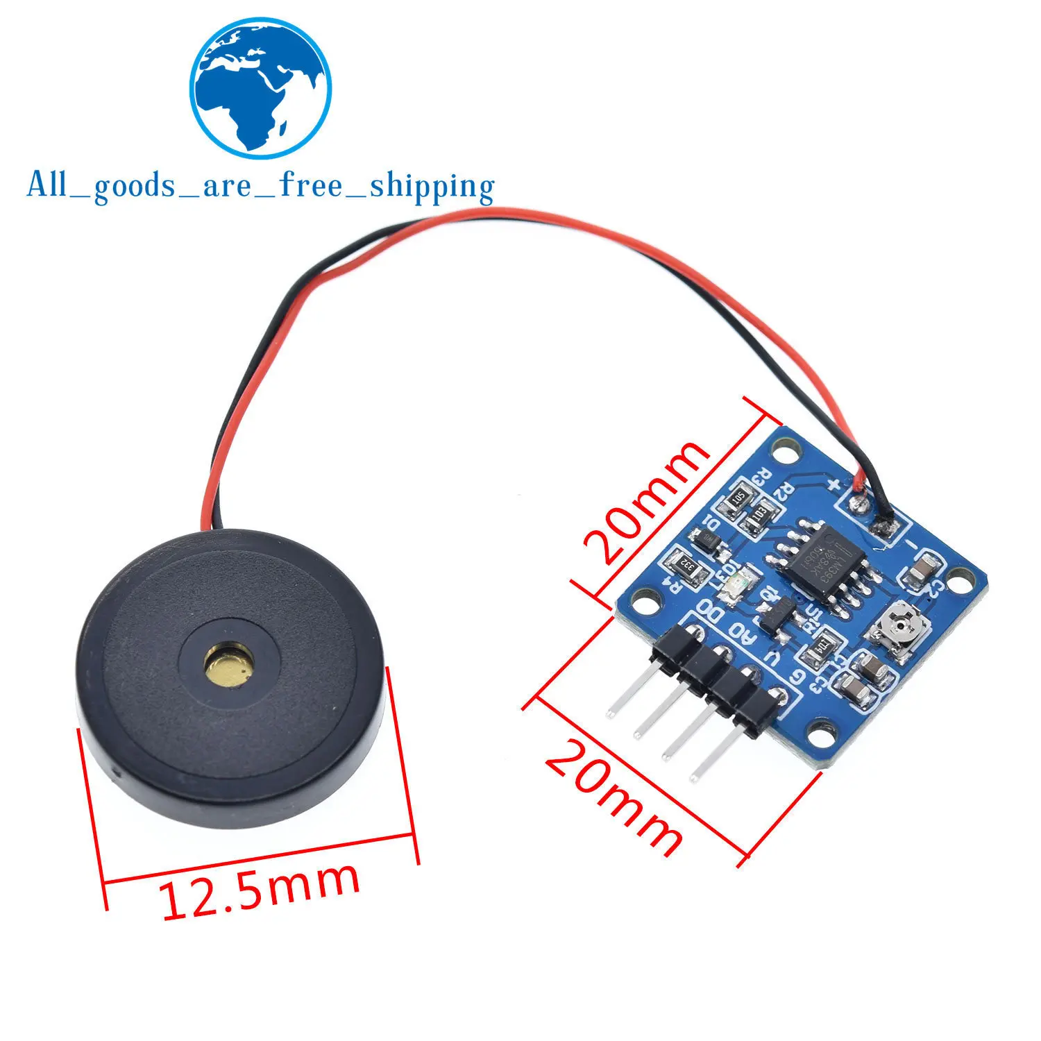 Пьезоэлектрический ударный датчик Вибровыключатель с пластиной для Arduino 51 UNO