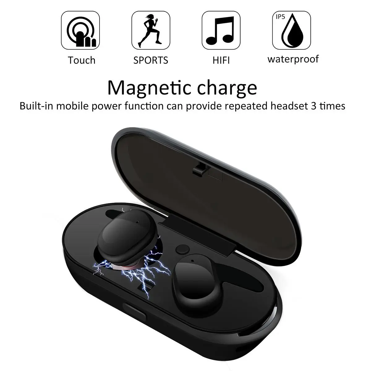ELEGIANT S9100 Беспроводной Bluetooth наушники-вкладыши TWS с вкладыши наушники с микрофоном Портативный док-станция для зарядки для Iphone для huawei