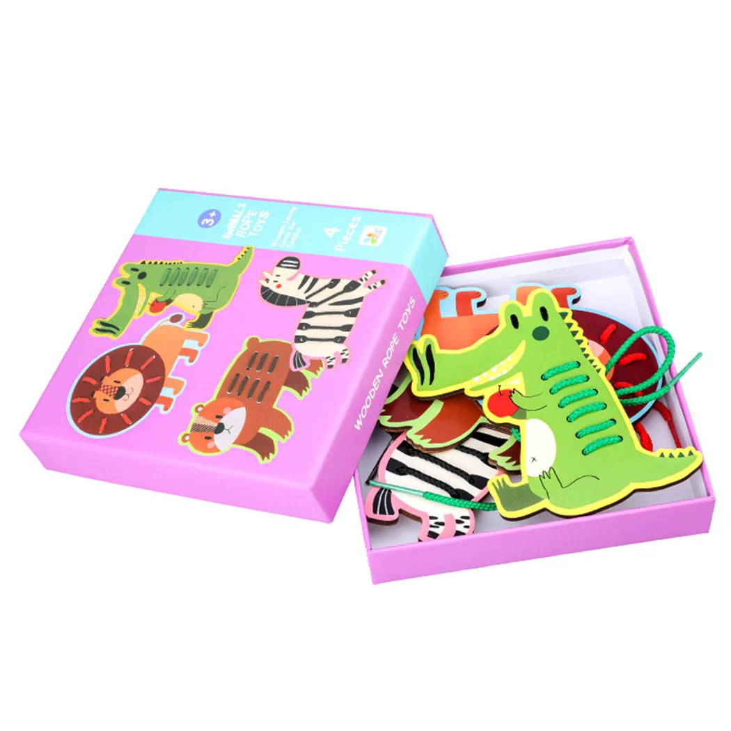 Деревянная большая доска для нарезки фруктов и животных детская головоломка