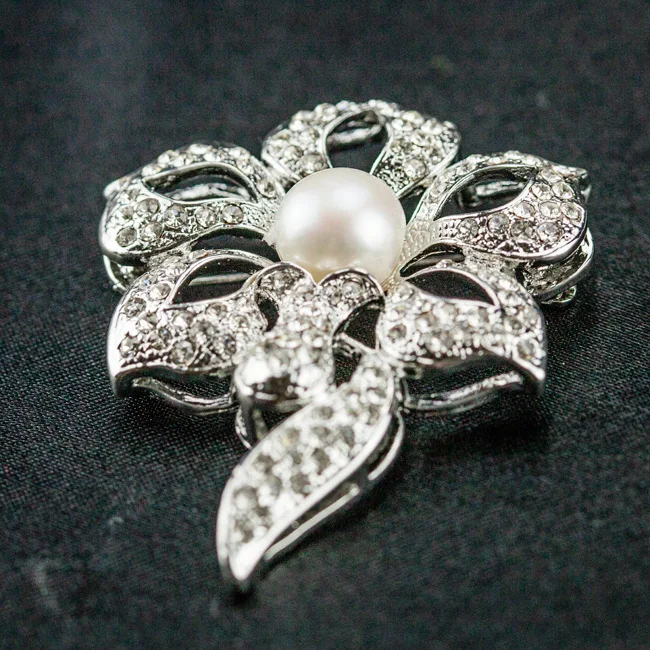 Three-colour Micro Set Czekh Diamonds Bottle Natural Pearl Brooch Export Jewelry |