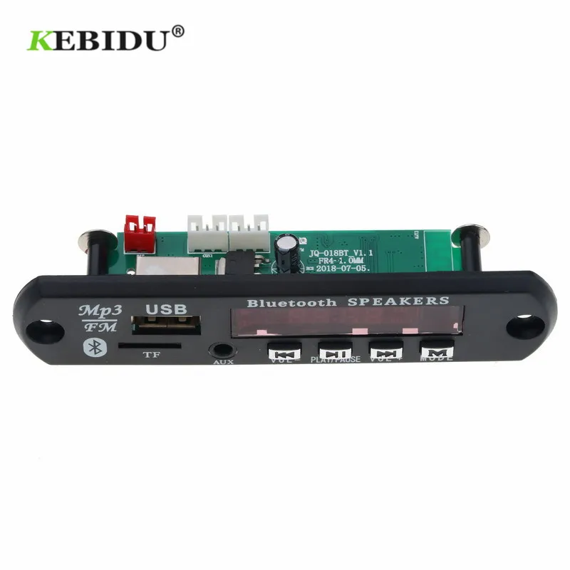 Kebidu 5 12 в USB TF FM радио декодер беспроводной Bluetooth 4 1 аудио Плата модуль MP3 плеер