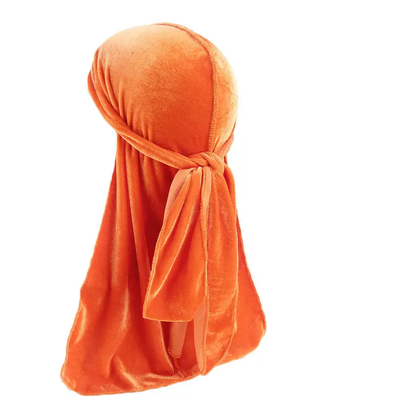 Бархатный шарф с длинным хвостом мусульманская шляпа Doo Rag Пиратская шапка шапки
