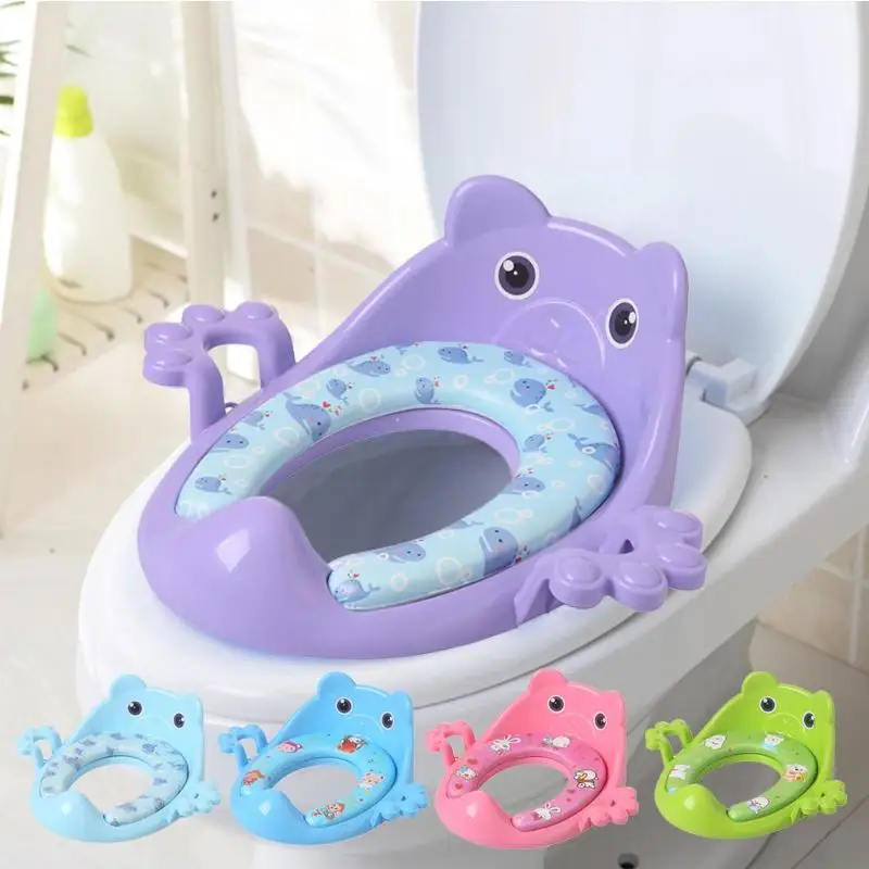 

Baby Potty Seat with Armrest Safety Kids Toilet Training Potties Seats Infant Removable Toilet Chair Cushion Urinal Seat Ring