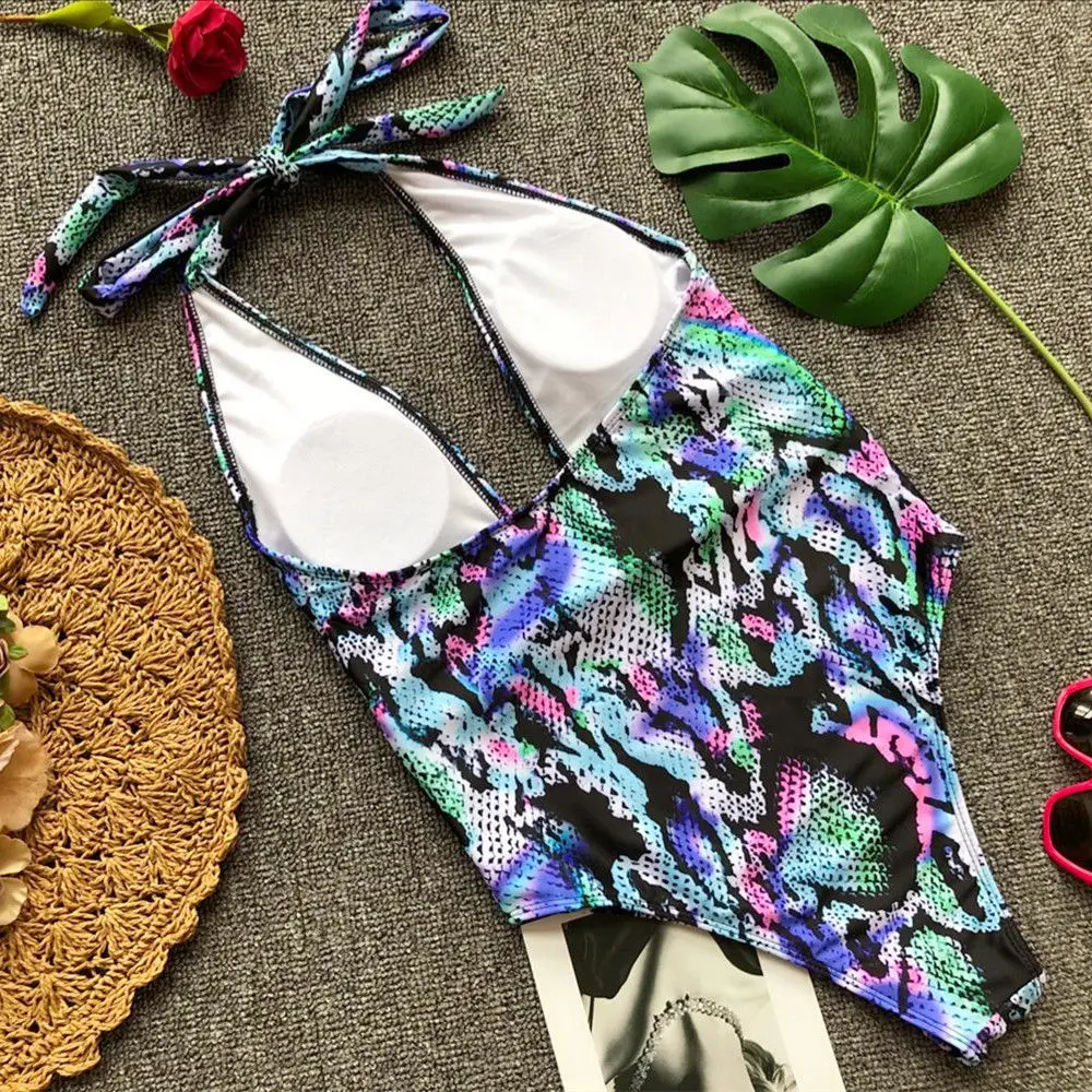 2018 сексуальный женский бандаж монокини Цельный купальник бикини купальный