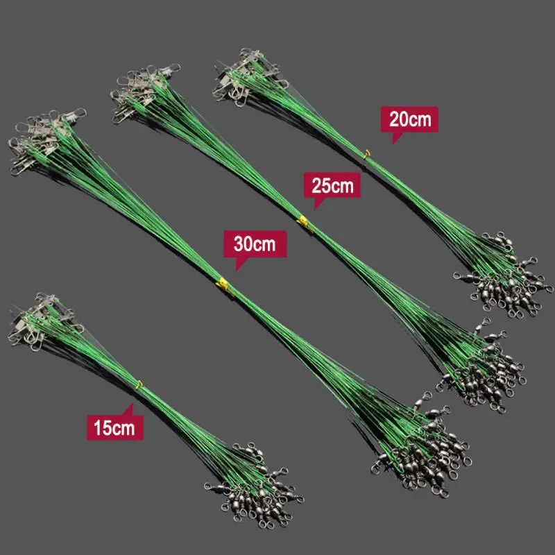 10 шт./лот рыболовная леска поводок приманка анти-укуса стальная проволока