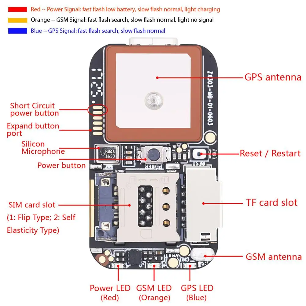 GPS-трекер ZX303 с поддержкой GSM GPS Wi-Fi и LBS-позиционирования | Автомобили мотоциклы