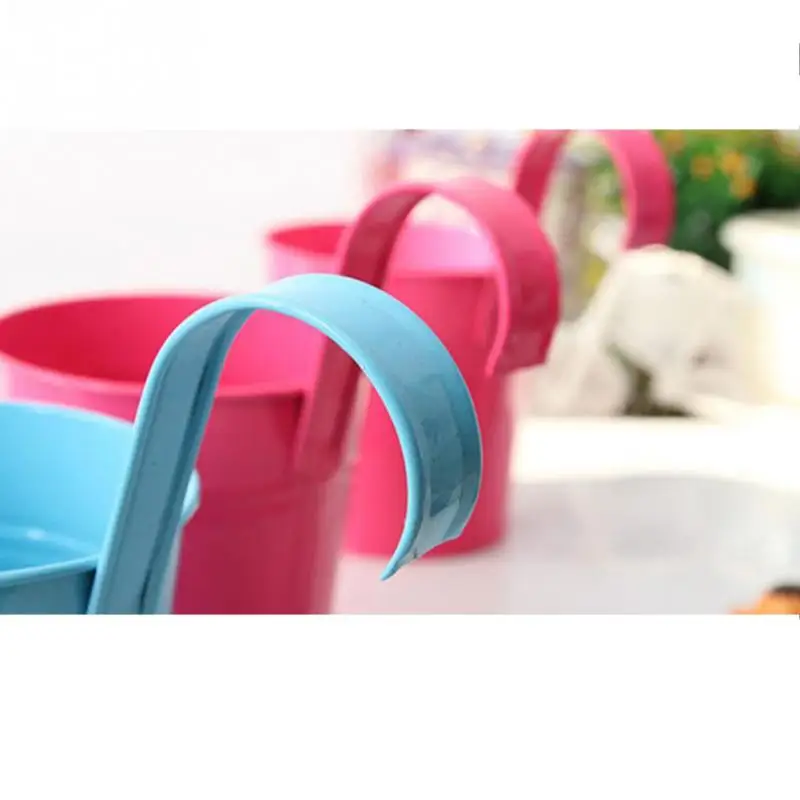 Настенный цветочный горшок с крючком 3 цвета железные горшки держателем для