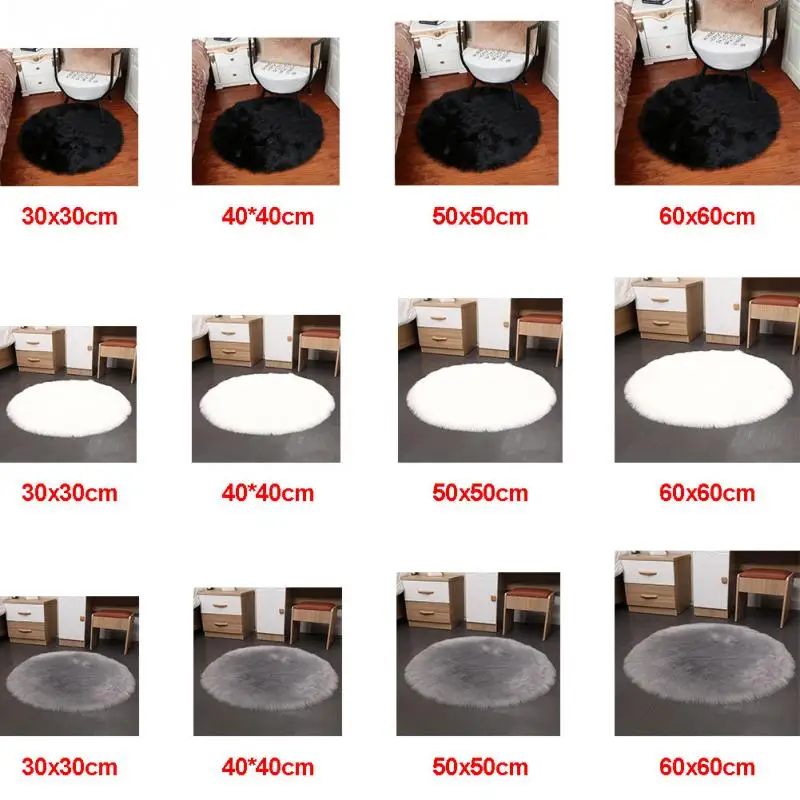 Супер Мягкий моющийся ковер из искусственной овчины теплые пушистые коврики для