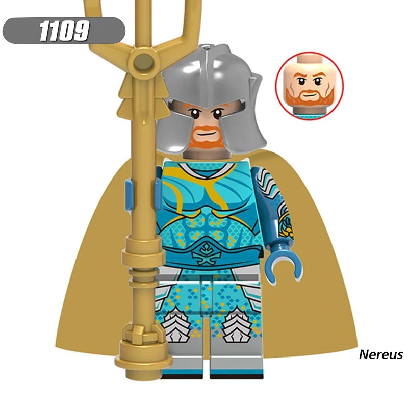 Конструктор Legoed DC с миниатюрными супер героями Aquaman Black Manta Vulko Atlanna Mera Arthur Curry Nereus Orm