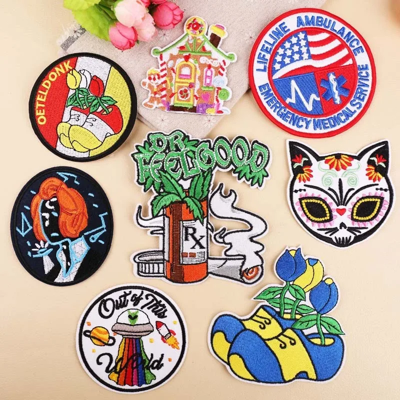 1 шт. новинка креативная серия Панк вышивка нашивки значок рюкзак наклейки ткань