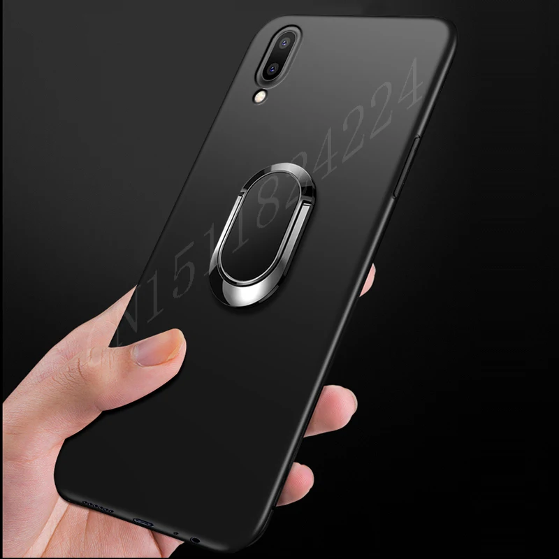 Чехлы с кольцом на палец для Meizu Note 9 силиконовый мягкий матовый защитный чехол из
