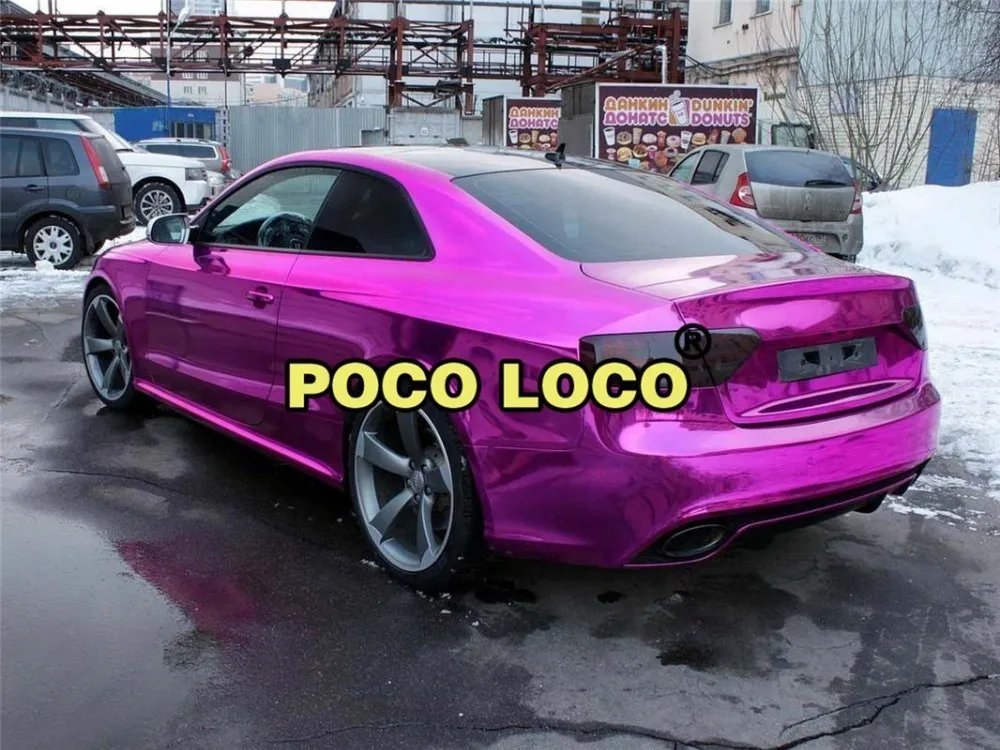 

Violet Conform Chrome Flexible Vinyl Wrap Film Removable Purple Car Bike Motor Body Cover