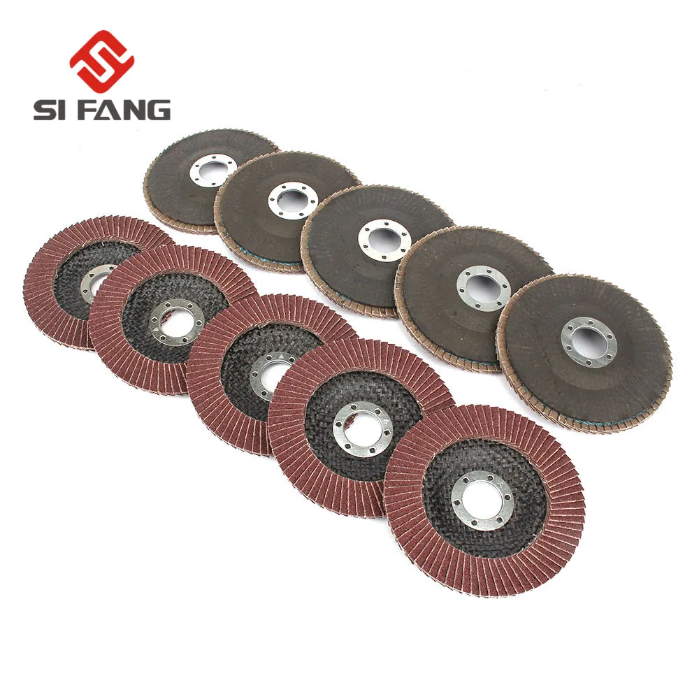 

10Pcs 4.5" Grinding Wheels Calcined Aluminum Oxide Flap Discs Angle Grinder Sanding Discs Metal Polishing Tool 60 Grit Type27