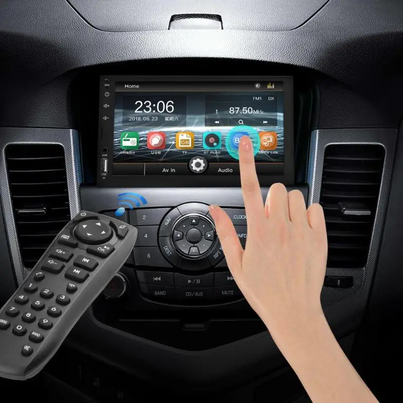 

7inch 7703B 2din Touch Screen Car Stereo MP5 Player FM Radio Bluetooth Head Unit with Remote Control Support for Android Phone