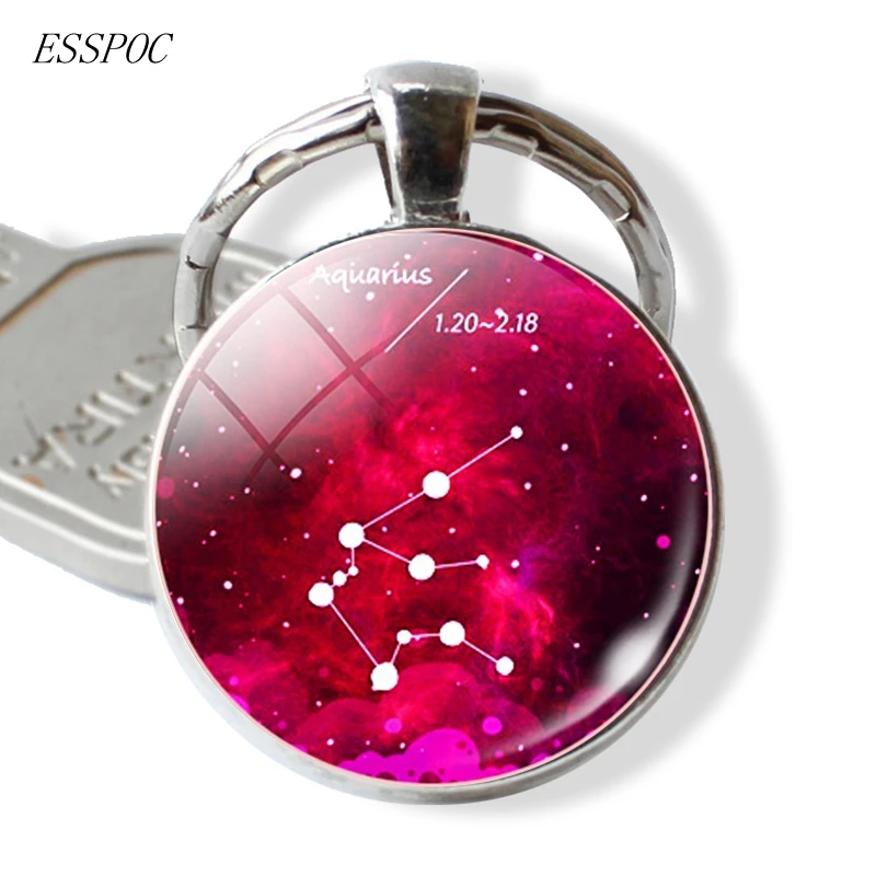 Подарок на день рождения 12 брелок для ключей Созвездие Овен Телец Gemini Cancer Leo Virgo