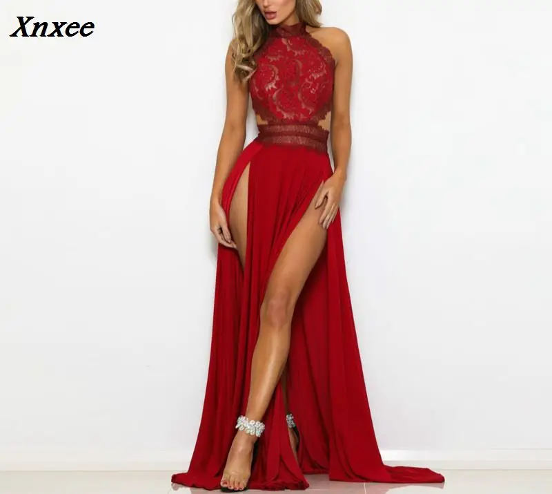 

2018 Summer Sexy Maxi Long Dress Women Fashion Lace Bodycon Dresses Elegant Women Evening Party Dress Nightclub Lady Vestidos