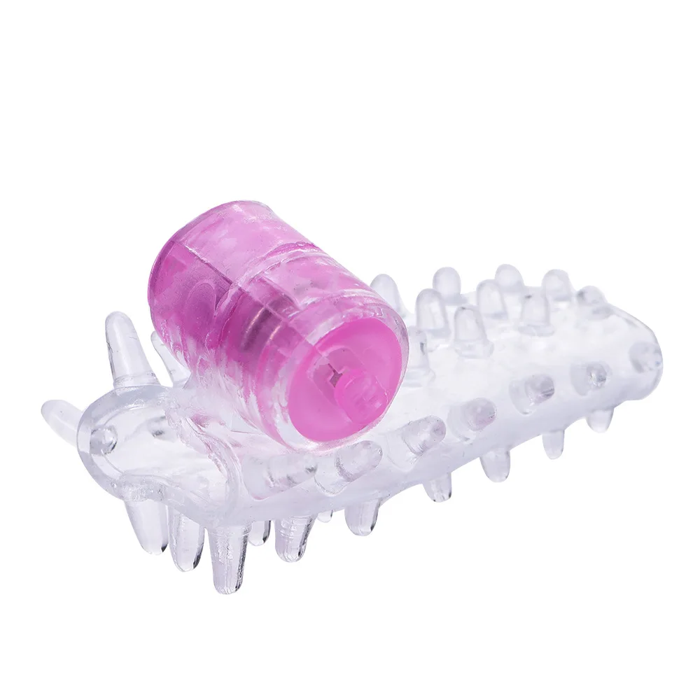 Палец G-spot Массажер Вибраторы рукавный презерватив удовольствие клитор