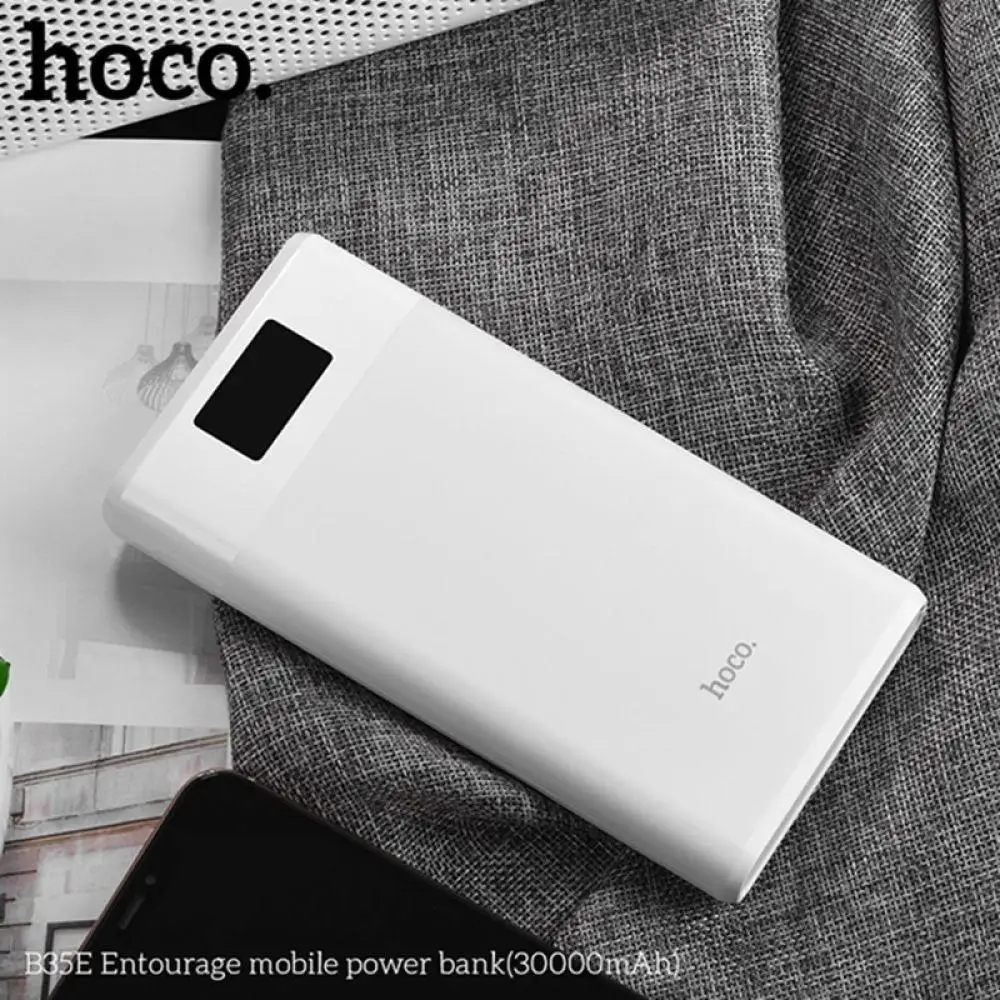 HOCO power Bank 30000 мАч три порта портативное зарядное устройство для iphone Xiaomi мобильный