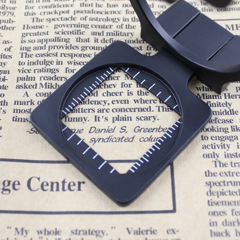 CHUDA 15X Pocket Folding Standing Magnifier Pigeon Eye Scale Magnifying Glass For Printing Fabric Reading Jewelry Repair | Инструменты