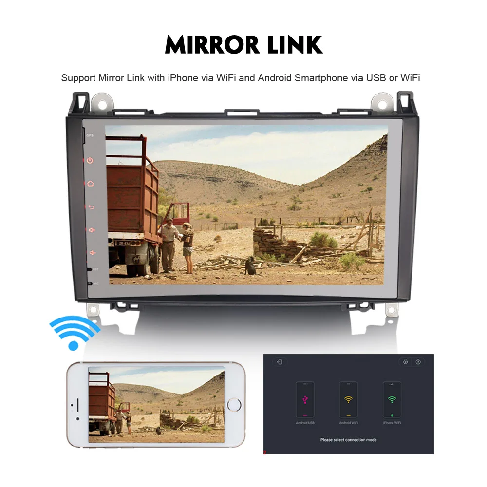 9 &quotAndroid 8 1 Авторадио Navi DAB + WiFi 4G GPS DVR BT автомобильный радиоплеер для Mercedes Benz A/B Class