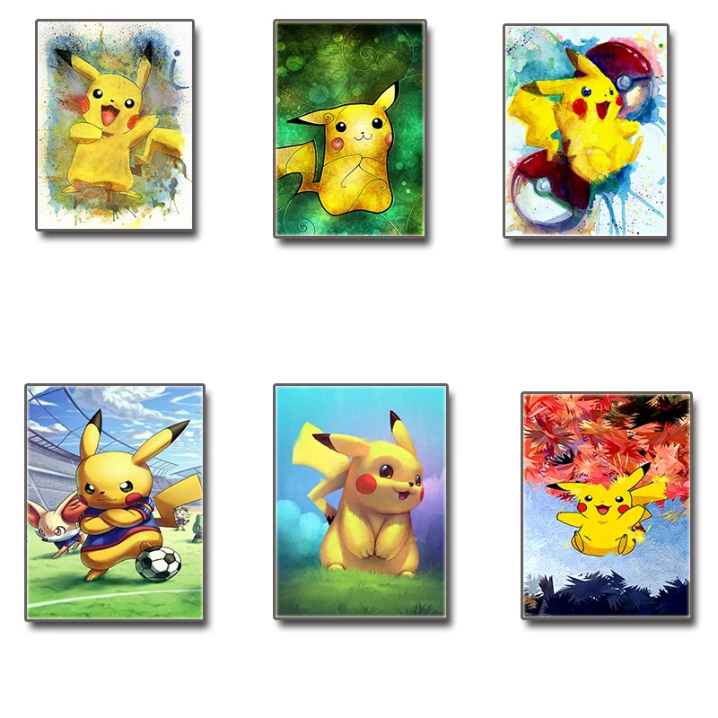 Стразы с кристаллами Pokemon для домашнего декора квадратные рукоделия рисунок