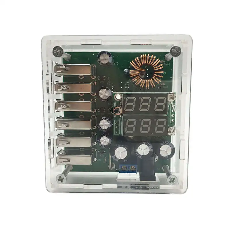 Dc10-30V Buck 5V 6 Usb зарядное устройство Автоматическая идентификация защита