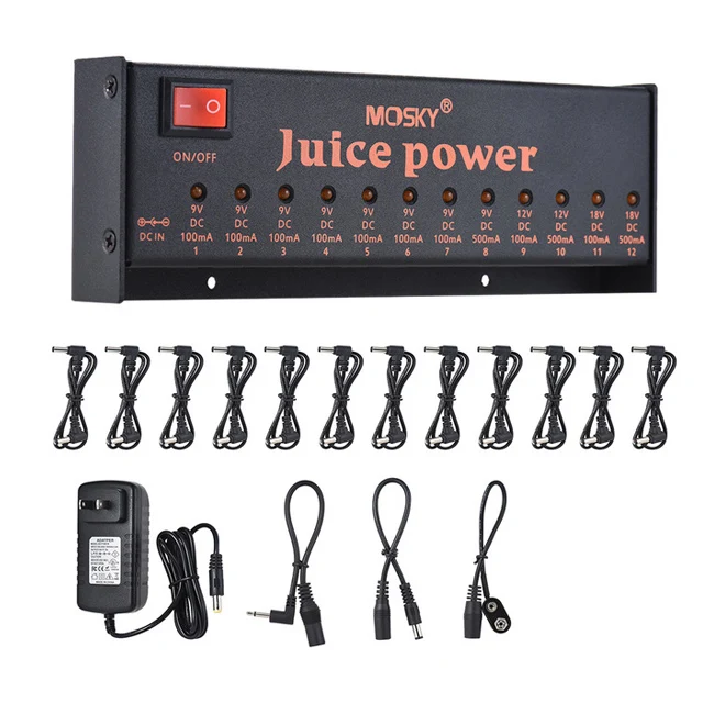 MOSKY JUICE силовая Гитара педаль эффектов блок питания 12 изолированных выходов