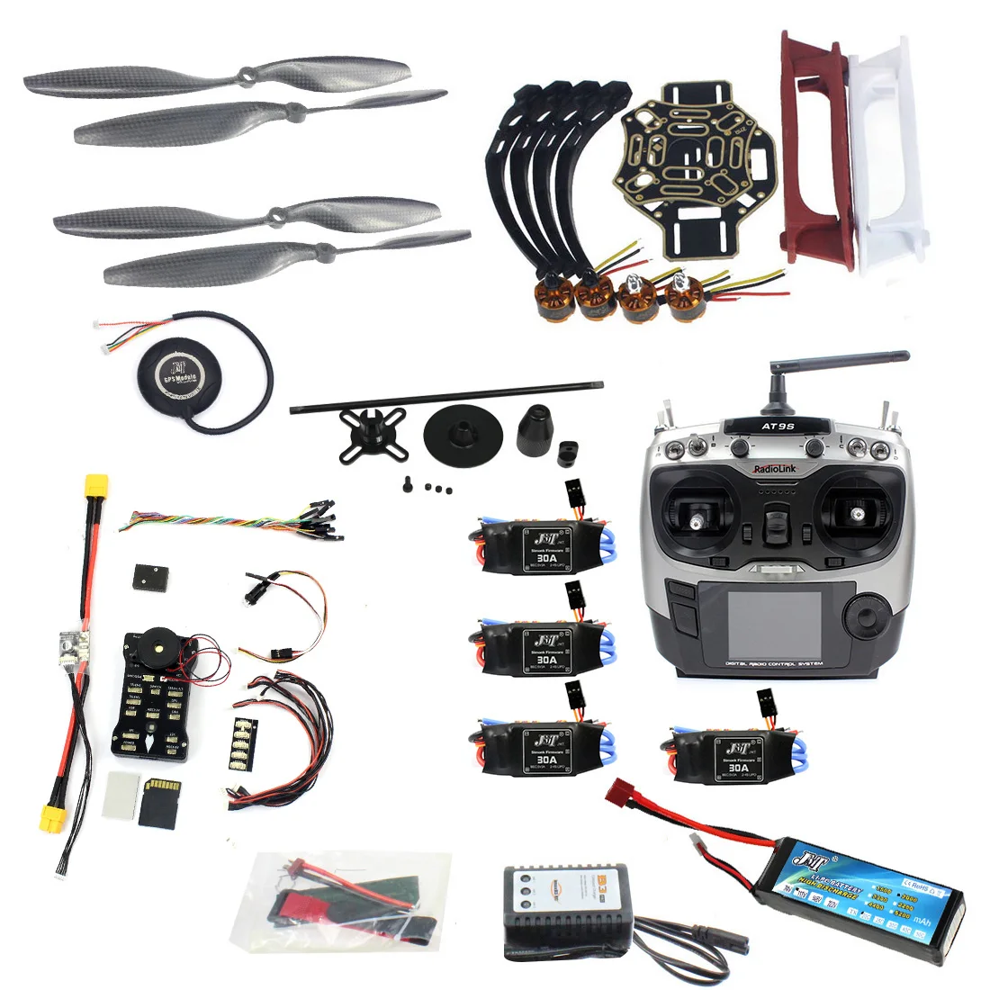 

F02192-AB DIY FPV Drone Quadcopter 4-axle Aircraft Kit 450 Frame PXI PX4 Flight Control 920KV Motor GPS AT9S Transmitter Props