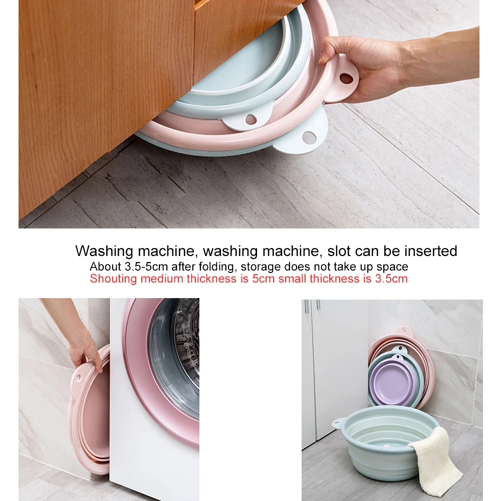 Folding Bucket Foldable Basin Tourism Outdoor Fishing Promotion Camping Car Wash Supplies |