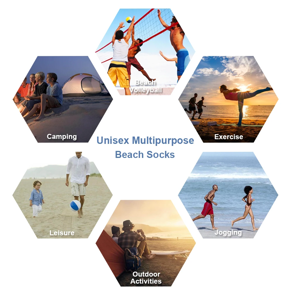 2 пары воздухопроницаемые бесшовные быстросохнущие пляжные носки для волейбола